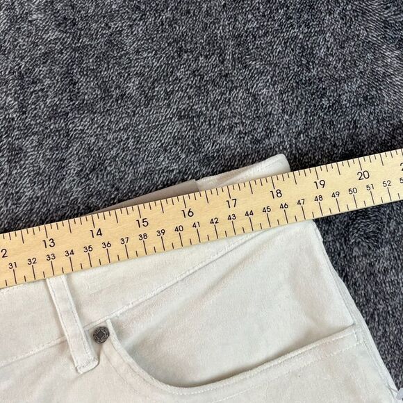 Soft Surroundings Velour White Jeans Fly Front Straight Leg Women's 18 NWT - Picture 6 of 12